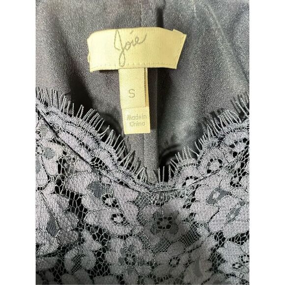 Joie Rori Scalloped Eyelet Lace Mini Cocktail Dress in Navy Blue Size Sm… - Picture 5 of 8